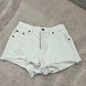 Levi’s White Denim Shorts